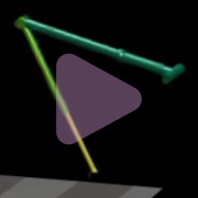 planar double pendulum with springy leg, click to see video